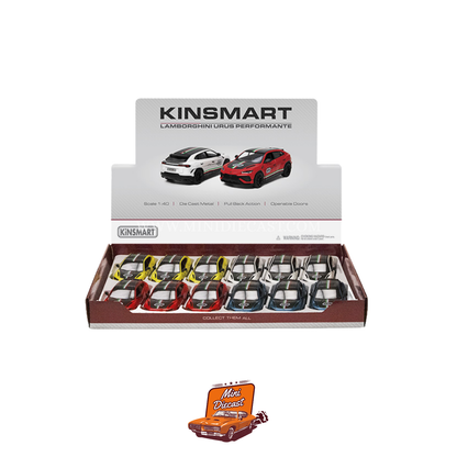 Kinsmart Lamborghini Urus Performante (Livery Edition) – 1:40 Scale Yellow