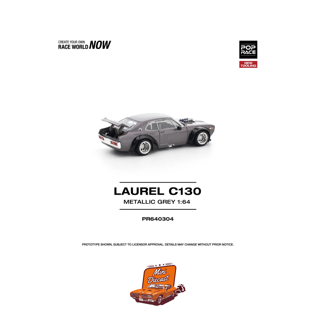 Pop Race Laurel C130 Metallic Grey PR64304