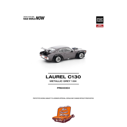 Pop Race Laurel C130 Metallic Grey PR64304