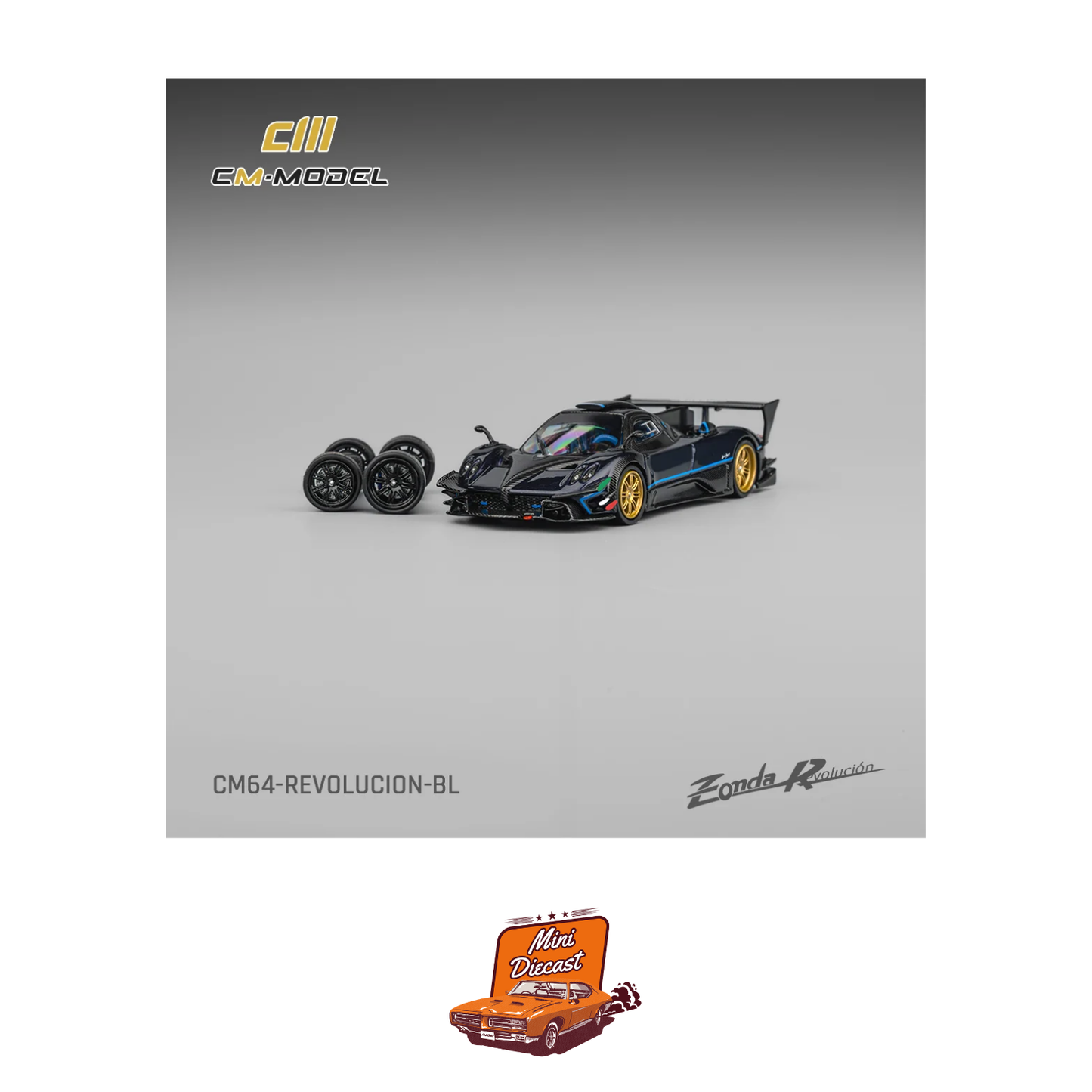 CM Model Pagani Zonda Revolucion Metallic Blue (CM64-Revolucion-BL)