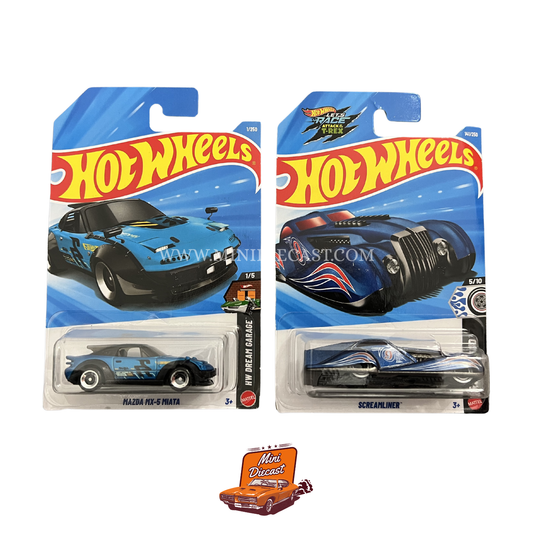 Hot Wheels Mainline (Set of 2) – Mazda MX-5 Miata / Screamliner