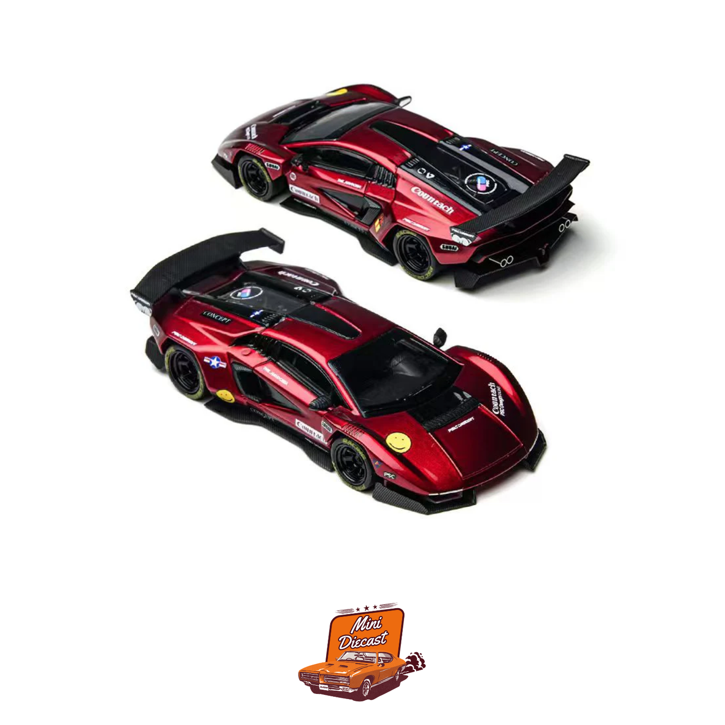 Time Micro × PSC Design Lamborghini Countach "V" Scarlet (TM647705)