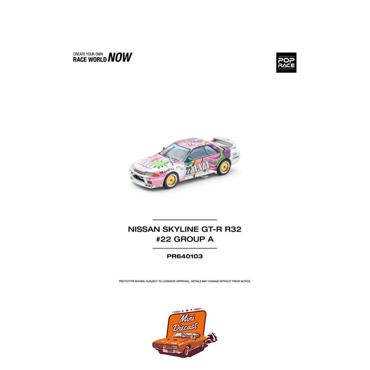 Pop Race Nissan Skyline GT-R (R32) #22 Group A (PR64-103)