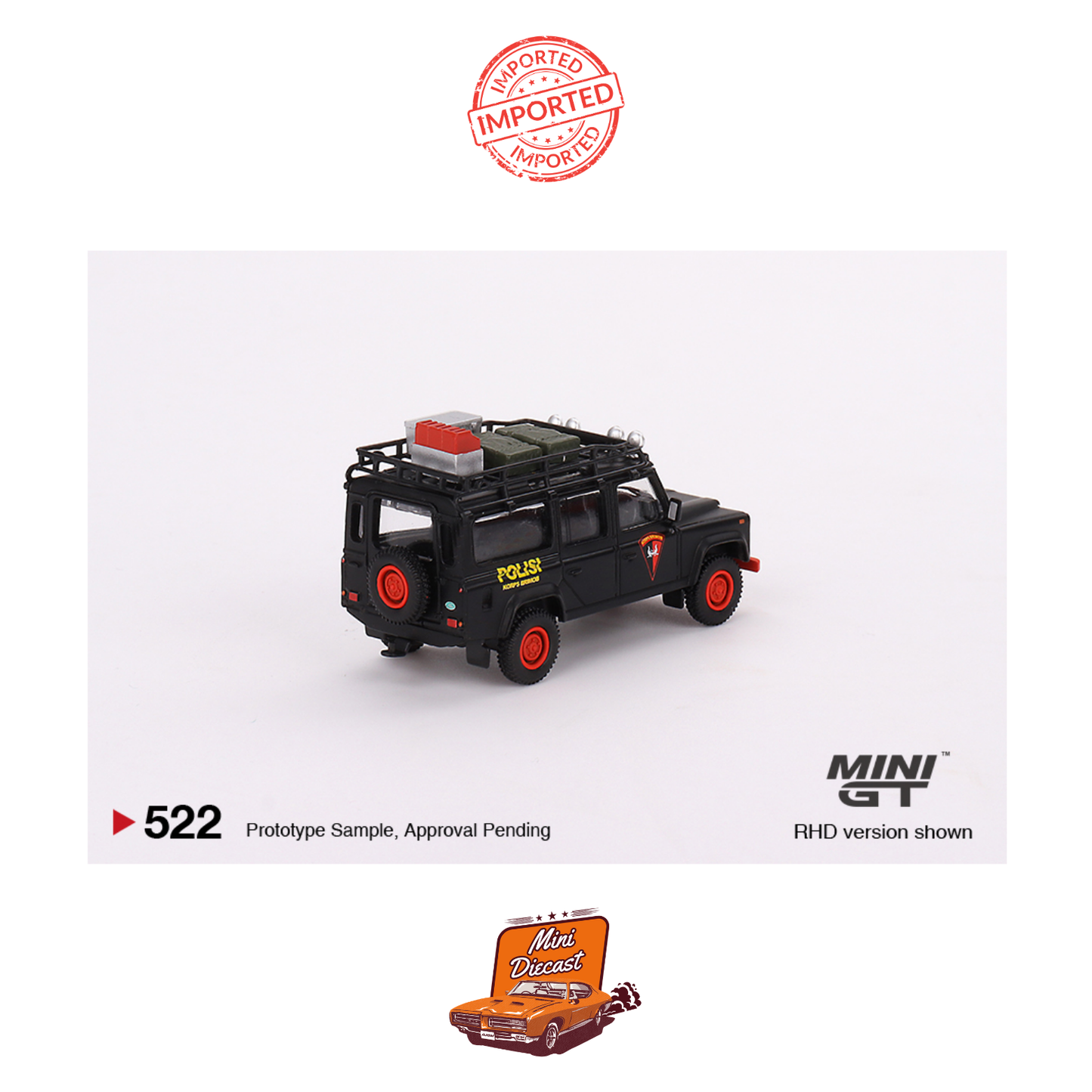 Mini GT #522 Land Rover Defender 110 Mobile Brigade Corps (KORPS BRIMOB) (Imported)