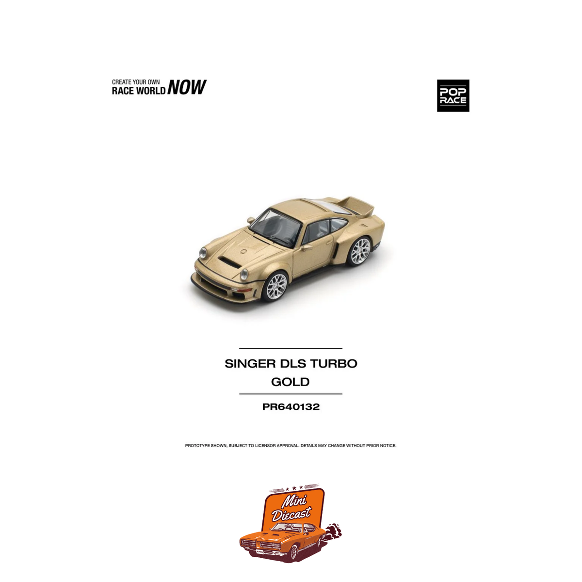 Pop Race Gold Porsche Singer DLS Turbo PR64-132