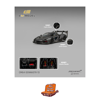 CM Model McLaren Senna GTR Dark Gray CM64-SennaGTR-13