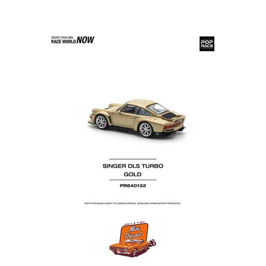 Pop Race Gold Porsche Singer DLS Turbo PR64-132