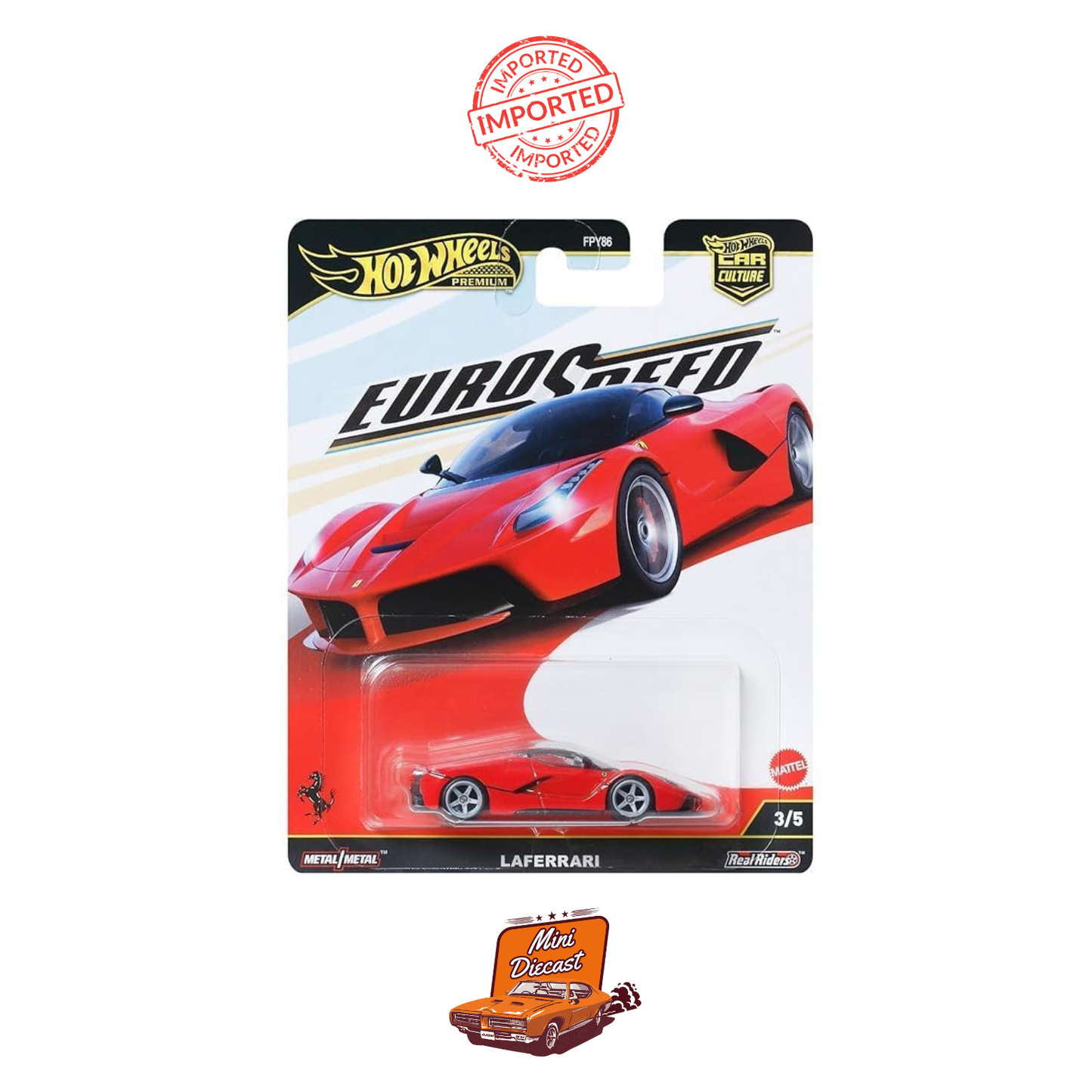Hot Wheels Premium Car Culture – Euro Speed Set of 5 (Imported)
