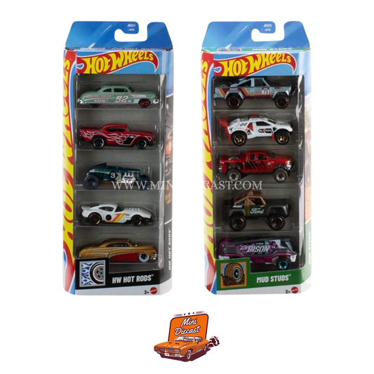 Hot Wheels 5 Pack (2x) – HW Hot Rods / Mud Studs