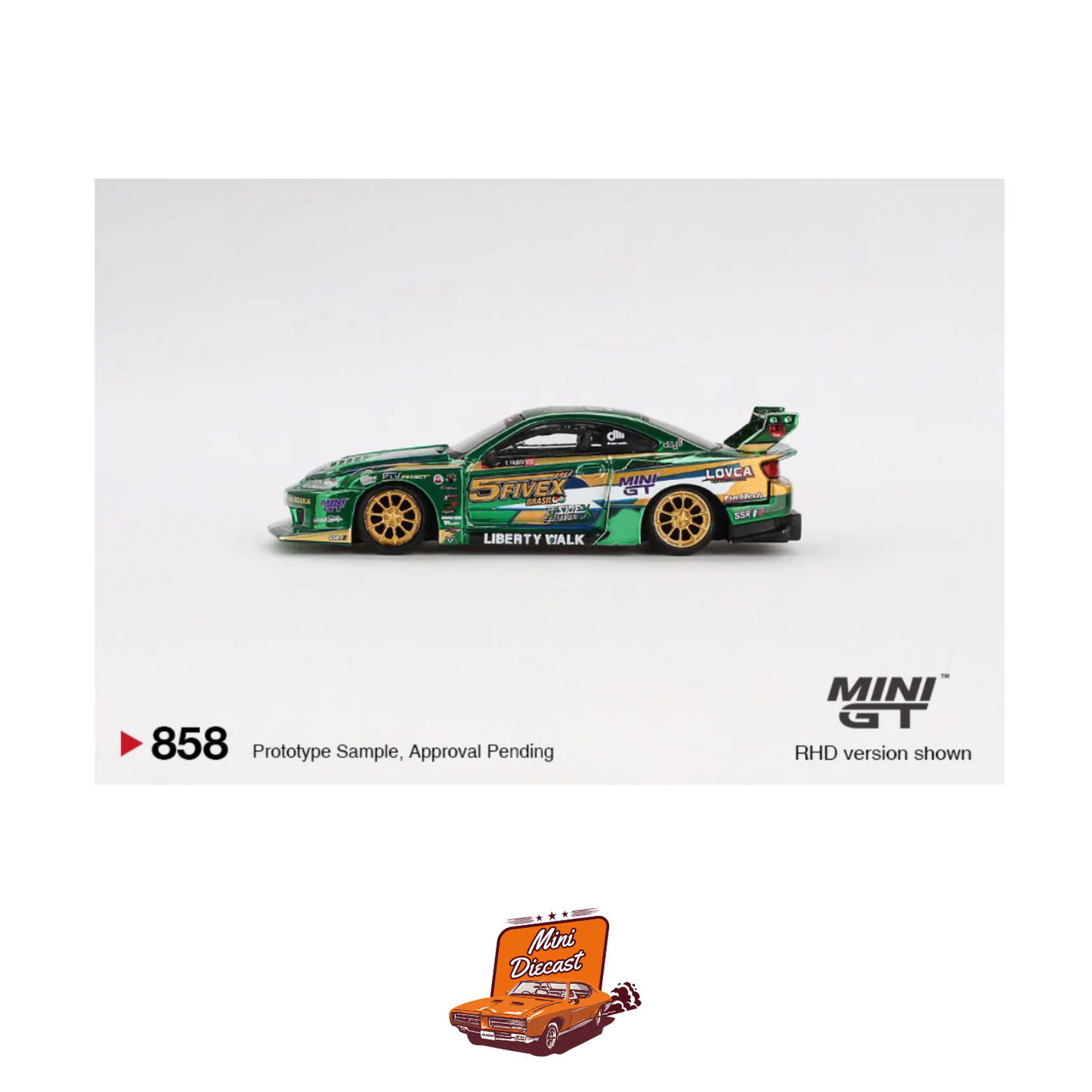 Mini GT #858 Nissan Silvia (S15) LB-Super Silhouette – LBWK 2024 Fausto Racing