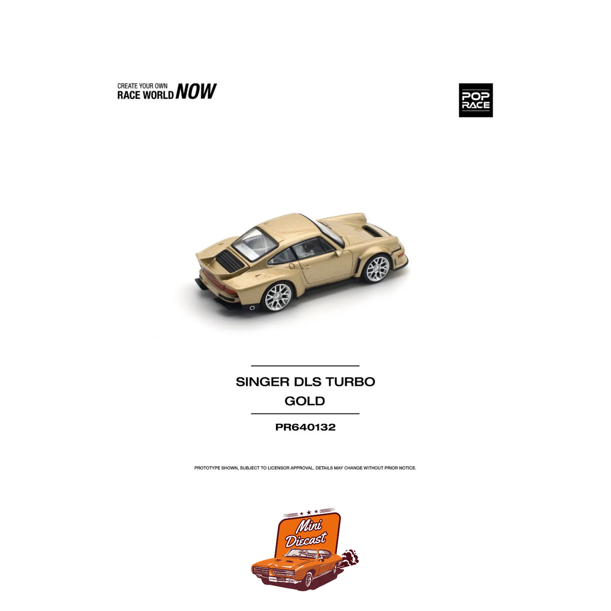 Pop Race Gold Porsche Singer DLS Turbo PR64-132