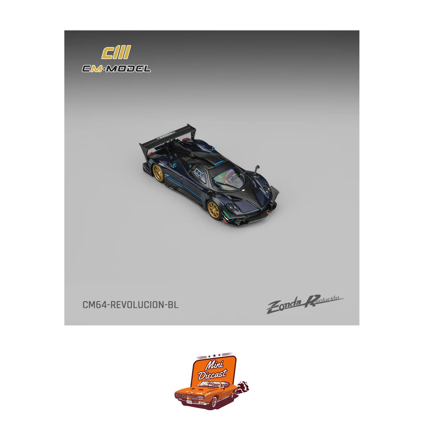 CM Model Pagani Zonda Revolucion Metallic Blue (CM64-Revolucion-BL)