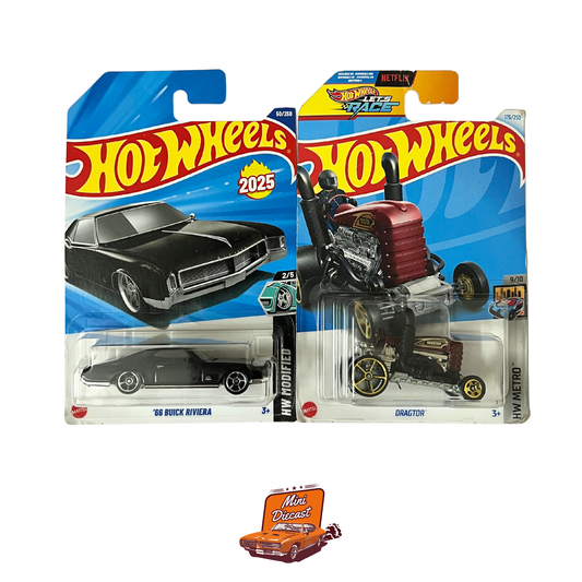 Hot Wheels Mainline (Set of 2) – ’66 Buick Riviera / Dragtor