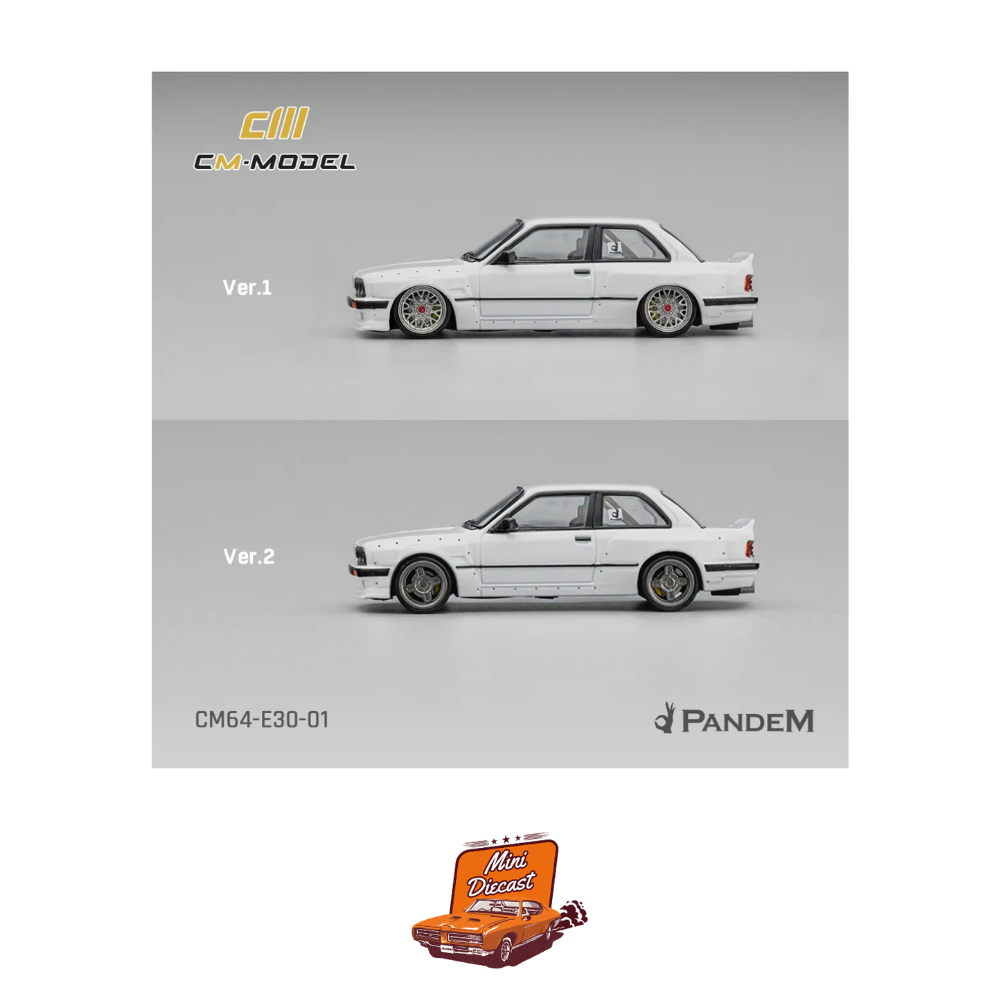 CM Model Pandem BMW M3 E30 Pearl White (CM64-E30-01)