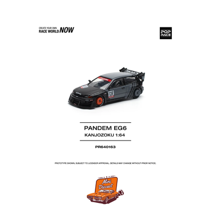 Pop Race Pandem Civic EG6 Kanjozoku (PR64-163)