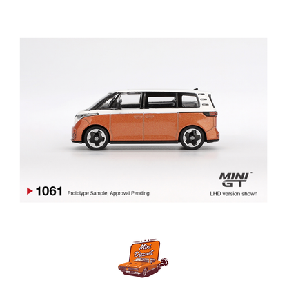Mini GT #1061 Volkswagen ID.Buzz Candy White / Energetic Orange