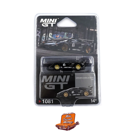 Mini GT #1081 Lamborghini Countach LB-WORKS Black (Blister Pack) (Imported)