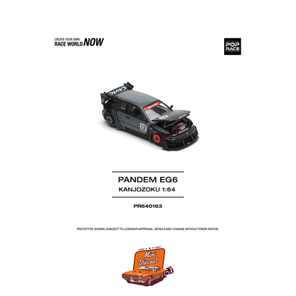 Pop Race Pandem Civic EG6 Kanjozoku (PR64-163)