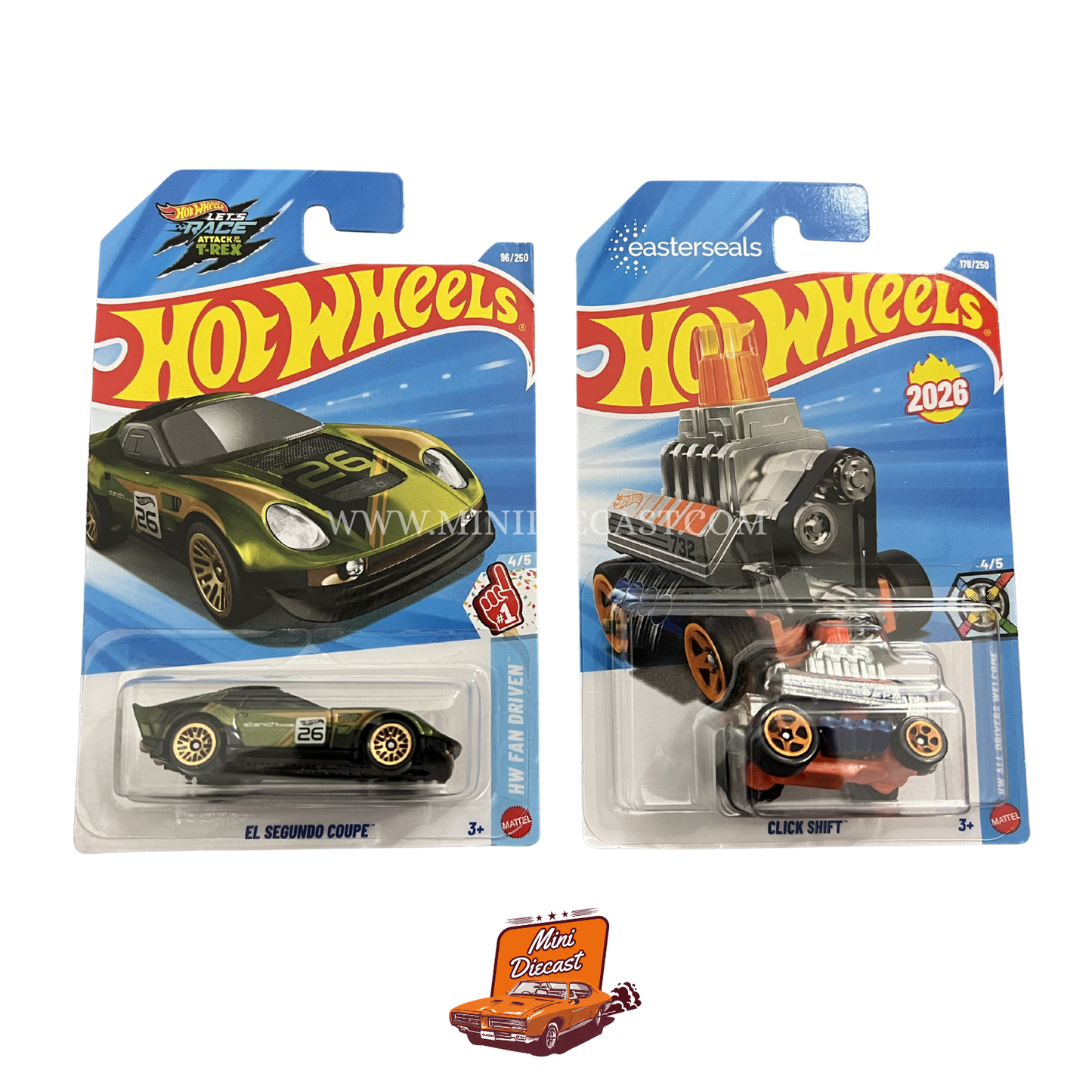 Hot Wheels Mainline (Set of 2) – El Segundo Coupé / Click Shift