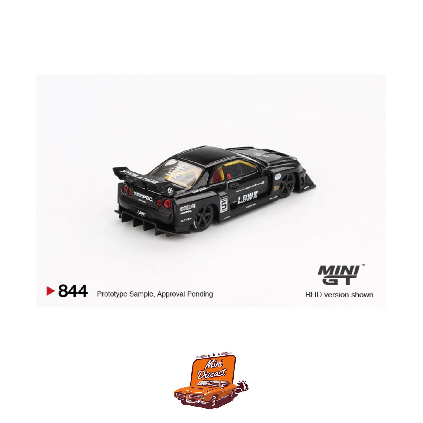 Mini GT #844 Nissan LB-ER34 Super Silhouette SKYLINE – Black