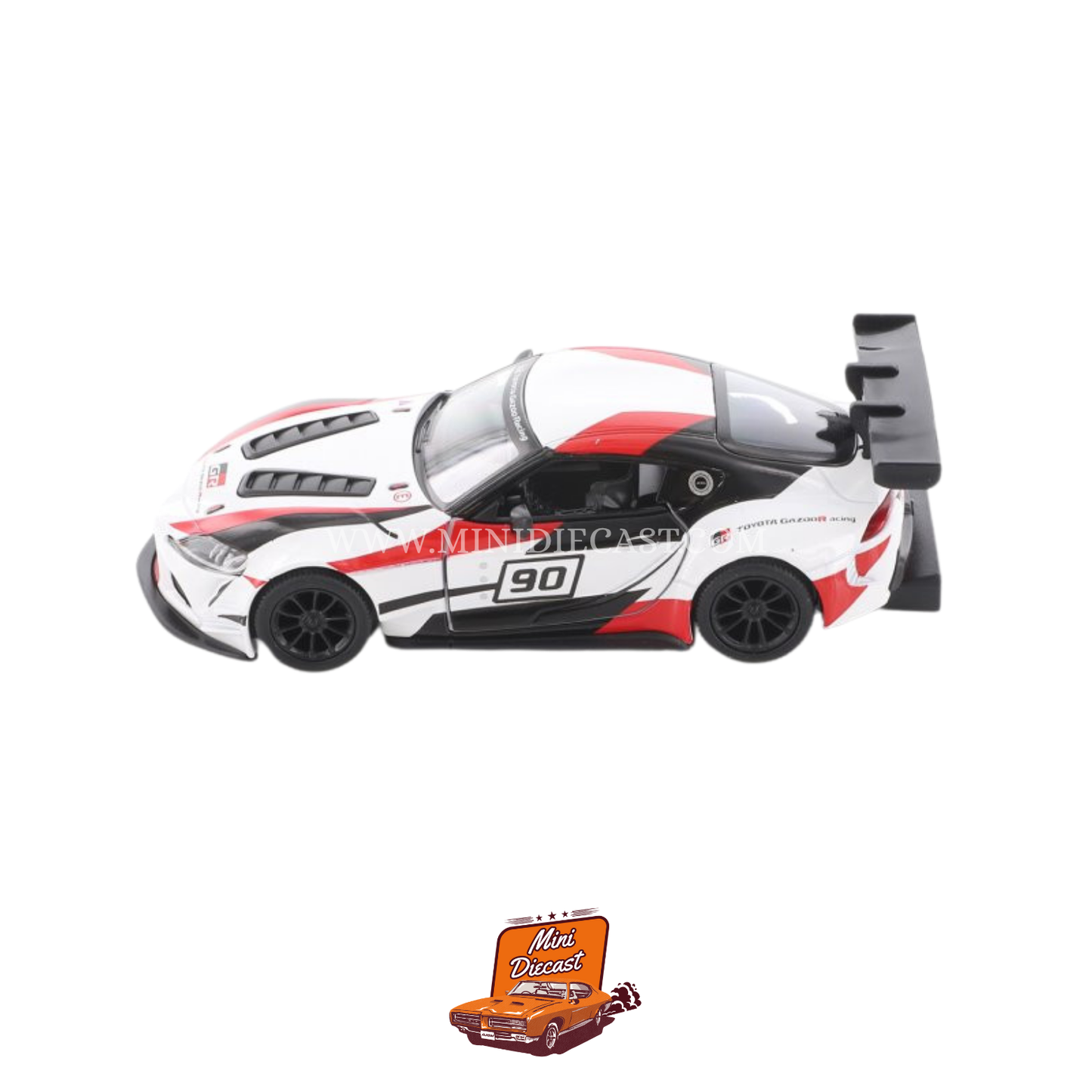 Kinsmart Toyota GR Supra Racing Concept (Printed) – 1:36 Scale White