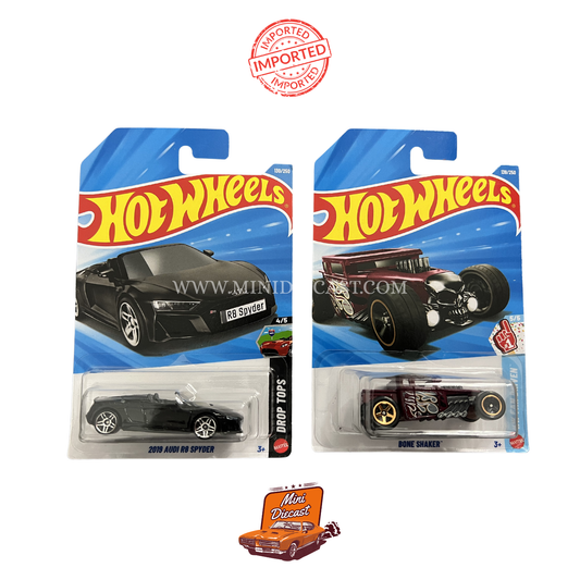 Hot Wheels Mainline (Set of 2) – 2019 Audi R8 Spyder / Bone Shaker™ (Imported)