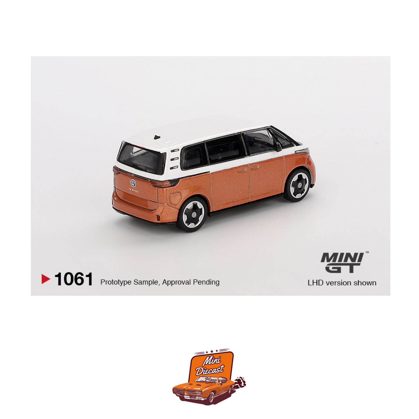 Mini GT #1061 Volkswagen ID.Buzz Candy White / Energetic Orange