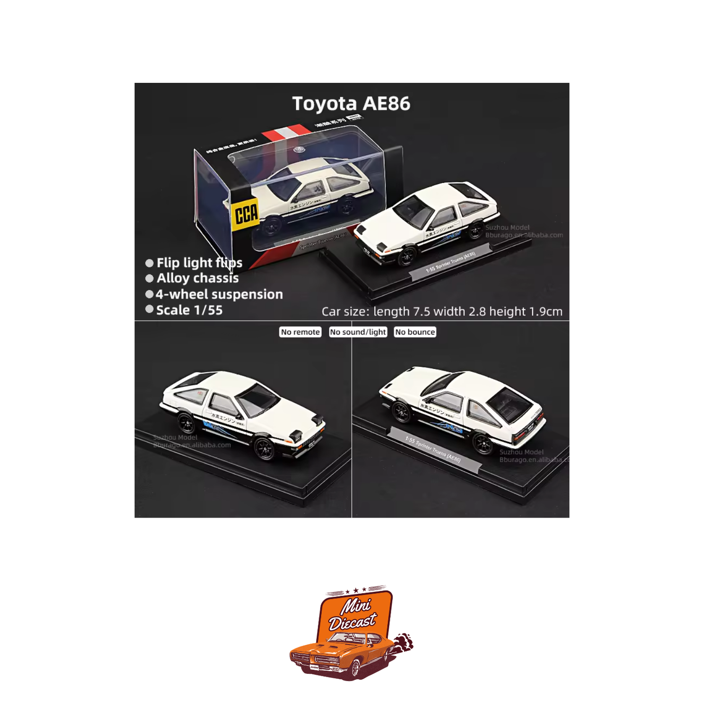 CCA - Toyota Sprinter Trueno (AE86) (With Acrylic Case)