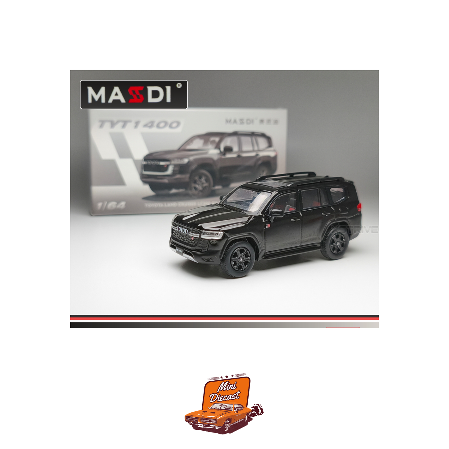 MASSDI Toyota Land Cruiser LC300 GR-S (Black) (TYT1400)