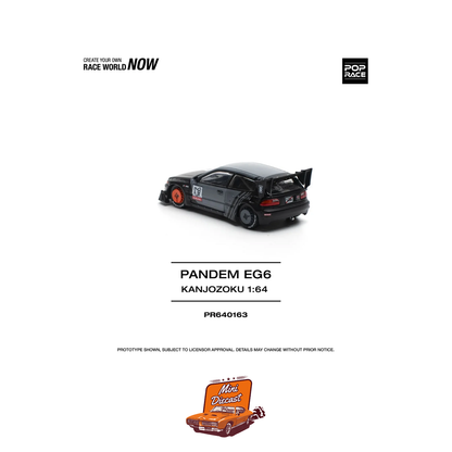 Pop Race Pandem Civic EG6 Kanjozoku (PR64-163)