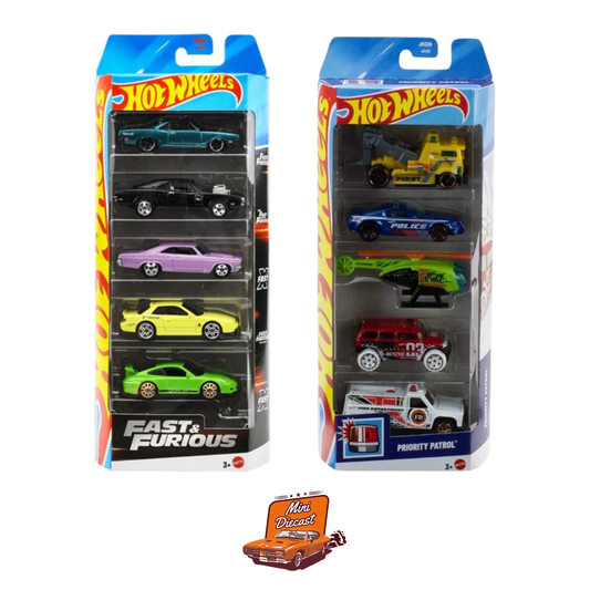 Hot Wheels 5 Pack (2x) – Fast & Furious / Priority Patrol