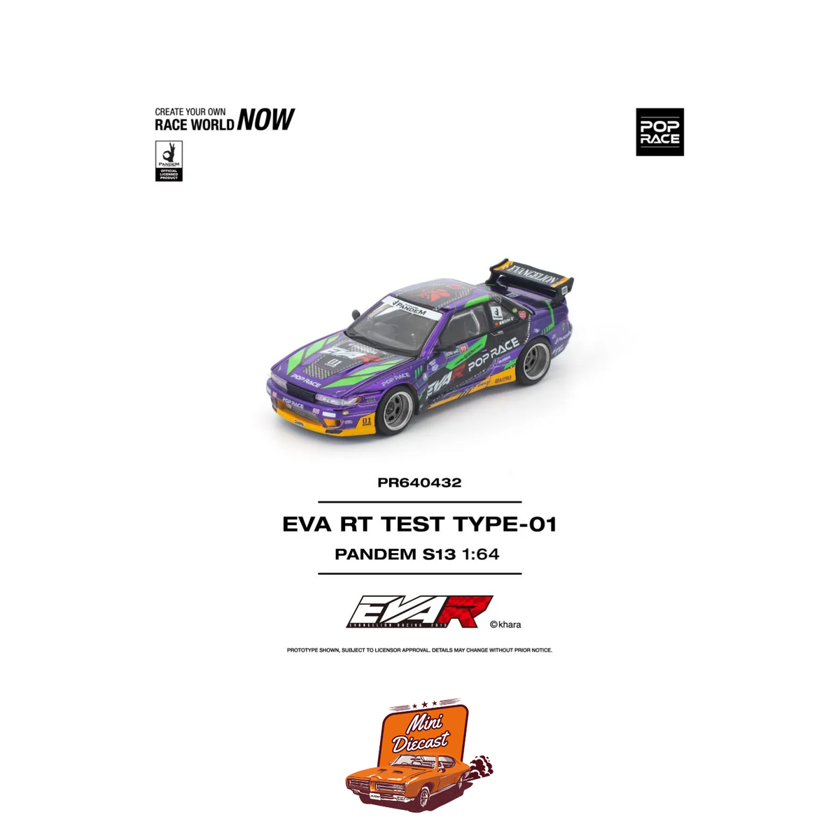 Pop Race EVA RT Test Type-01 Pandem S13 PR64-432