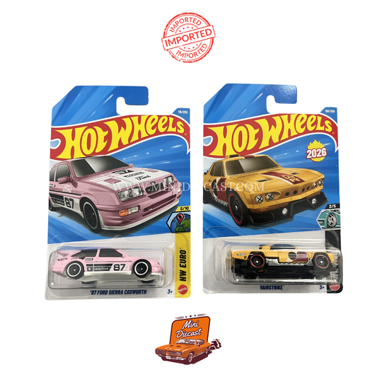 Hot Wheels Mainline (Set of 2) – '87 Ford Sierra Cosworth / Vairstrike (Imported)