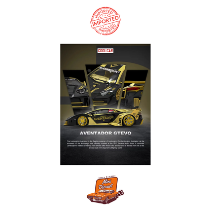 COOLCAR Lamborghini Aventador GT EVO Black with Gold Accents (Limited Edition)