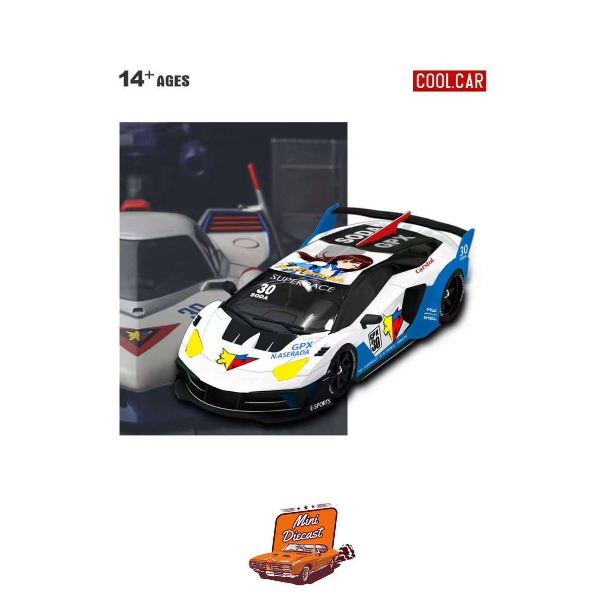 COOLCAR Lamborghini LP700-4 Aventador GT Evo White #30 N.ASERADA Livery CC643830