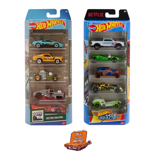 Hot Wheels 5-Pack (2x) – Retro Racers / Let’s Race Netflix