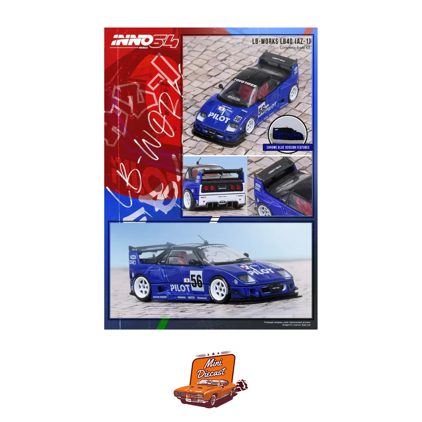 INNO64 Mazda AZ-1 Liberty Walk LB40 "PILOT" IN64-LBWK-AZ1-01
