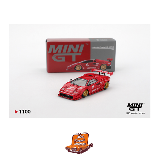 Mini GT #1100 Lamborghini Countach LB-WORKS Red