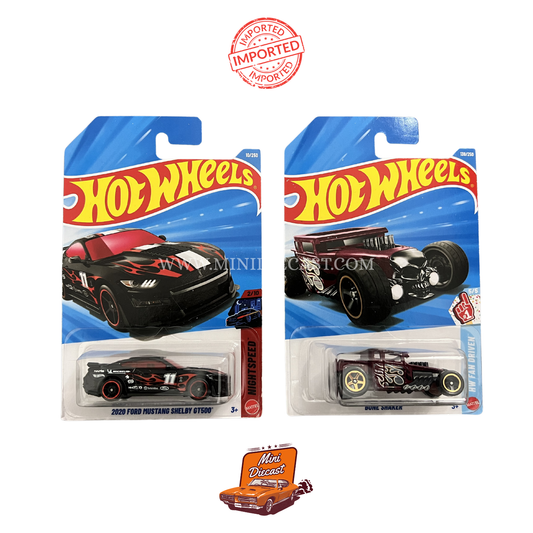 Hot Wheels Mainline (Set of 2) – 2020 Ford Mustang Shelby GT500 / Bone Shaker™ (Imported)