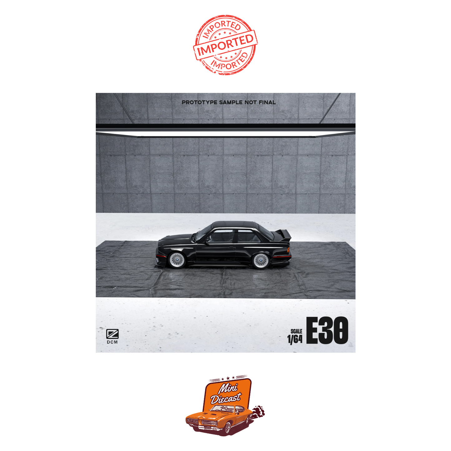 DCM BMW M3 (E30) (Black) – 1:64 Scale (Imported)