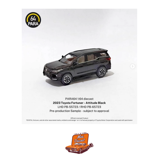 PARA64 2023 Toyota Fortuner – Attitude Black (1:64 Scale)