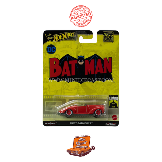 Hot Wheels Premium Pop Culture DC Batman – First Batmobile (Red) (Imported)