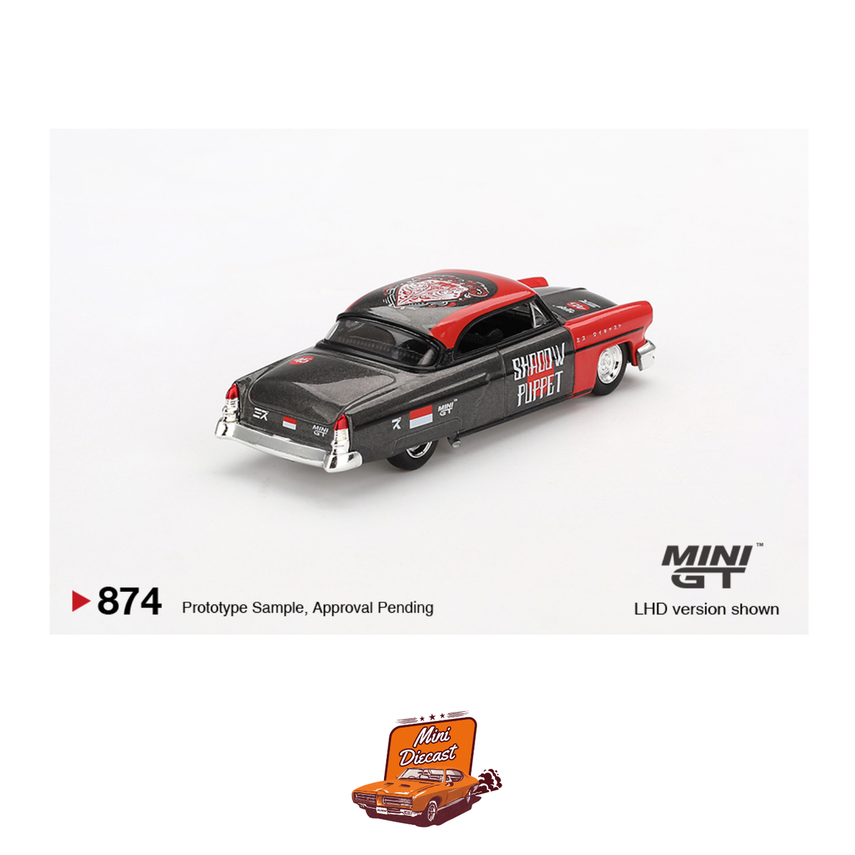 Mini GT #874 Lincoln Capri Hot Rod 1954 "Shadow Puppet" MINI GT x MIZU Diecast 2024 (Blister Pack)