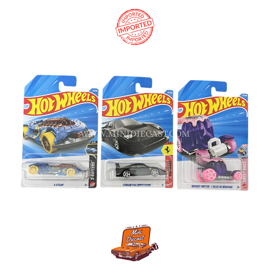 Hot Wheels Mainline (Set of 3) – X-Steam / Ferrari F40 Competizione / Dessert Drifter (Imported)
