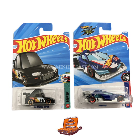 Hot Wheels Mainline (Set of 2) – '94 Toyota Supra / Punk Rod