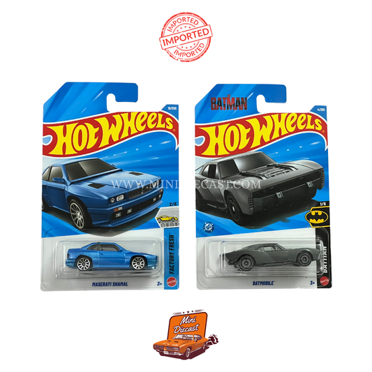 Hot Wheels Mainline (Set of 2) – Maserati Shamal / Batmobile (Imported)