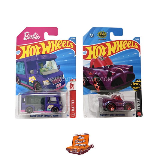 Hot Wheels Mainline (Set of 2) – Barbie Dream Camper / Classic TV Series Batmobile