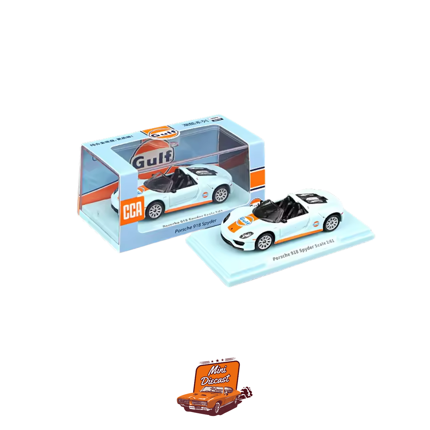 CCA Porsche 918 Spyder Gulf Livery (With Acrylic Case)