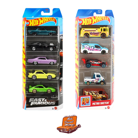 Hot Wheels 5 Pack (2x) – Fast & Furious / Metro Sketch