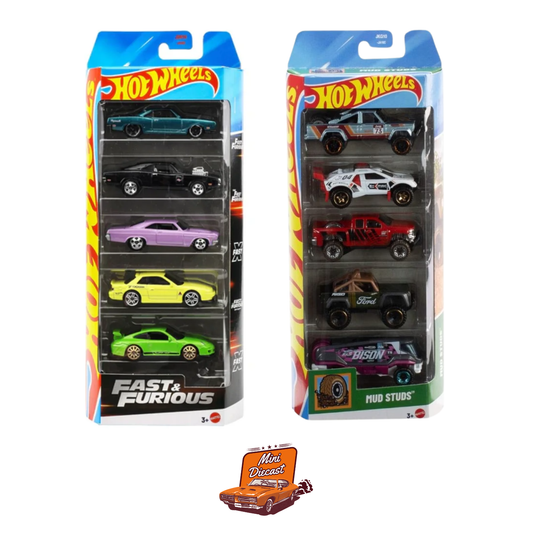 Hot Wheels 5 Pack (2x) – Fast & Furious / Mud Studs